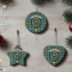 Walkinshaw Tartan Crest Christmas Ceramic Ornament