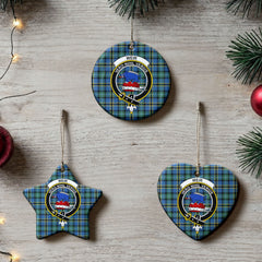 Weir Ancient Tartan Crest Christmas Ceramic Ornament