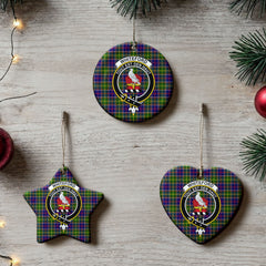 Whiteford Tartan Crest Christmas Ceramic Ornament