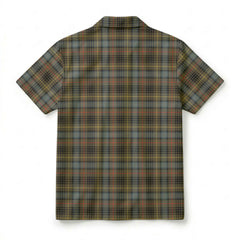 Stewart Hunting Weathered Tartan Crest Hawaiian Shirt