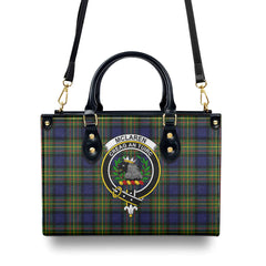 McLaren Modern Tartan Crest Leather Handbag