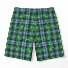Arbuthnot Ancient Tartan Crest Men's Beach Shorts