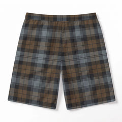 Black Watch Weathered Tartan Crest Men's Beach Shorts