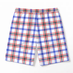Boswell Modern Tartan Crest Men's Beach Shorts