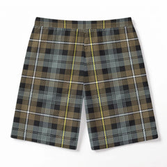 Campbell Argyll Weathered Tartan Crest Men's Beach Shorts