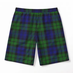 Campbell Modern Tartan Crest Men's Beach Shorts