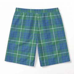 Hamilton Hunting Ancient Tartan Crest Men's Beach Shorts