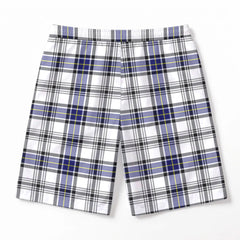 Hannay Modern Tartan Crest Men's Beach Shorts