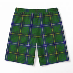 Henderson Modern Tartan Crest Men's Beach Shorts