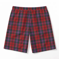 Kelly of Sleat Red Tartan Crest Men's Beach Shorts