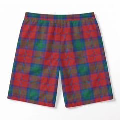 Lindsay Modern Tartan Crest Men's Beach Shorts