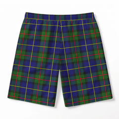 MacLeod of Harris Modern Tartan Crest Men's Beach Shorts