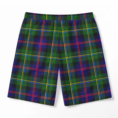 Malcolm (or MacCallum) Tartan Crest Men's Beach Shorts