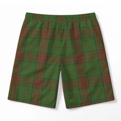 Maxwell Hunting Tartan Crest Men's Beach Shorts