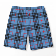 McKay Blue Tartan Crest Men's Beach Shorts