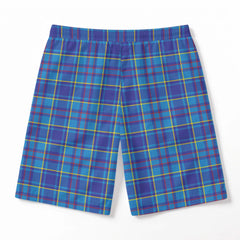 Mercer Modern Tartan Crest Men's Beach Shorts