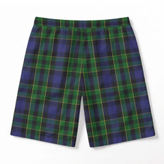 Mowat Modern Tartan Crest Men's Beach Shorts