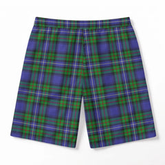Robertson Hunting Modern Tartan Crest Men's Beach Shorts