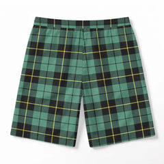Wallace Hunting Ancient Tartan Crest Men's Beach Shorts