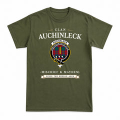 Auchinleck Tartan Crest Mischief and Mayhem T-shirt