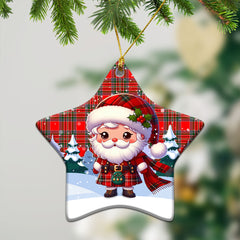 McBean Tartan Christmas Ceramic Ornament - Santa Claus In Kilt Style