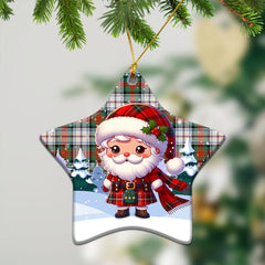 McDuff Dress Ancient Tartan Christmas Ceramic Ornament - Santa Claus In Kilt Style
