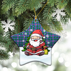 Ralston Tartan Christmas Ceramic Ornament - Scottish Santa Style
