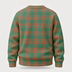 Menzies Green Ancient Tartan Crest Sweater