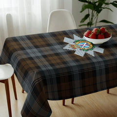 Black Watch Weathered Tartan Crest Tablecloth