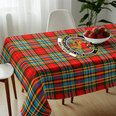 Chattan Tartan Crest Tablecloth