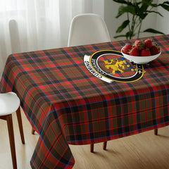 Cumming Hunting Weathered Tartan Crest Tablecloth