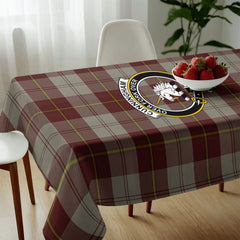 Cunningham Burgundy Dancers Tartan Crest Tablecloth
