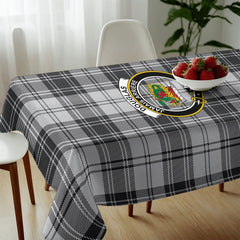 Douglas Grey Modern Tartan Crest Tablecloth