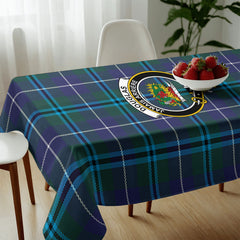 Douglas Modern Tartan Crest Tablecloth