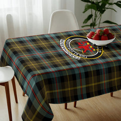 Farquharson Weathered Tartan Crest Tablecloth