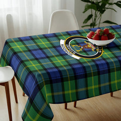 Gordon Old Ancient Tartan Crest Tablecloth