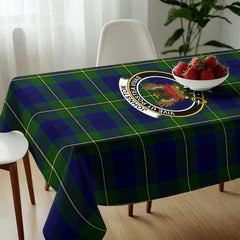Johnston of Caskieben Tartan Crest Tablecloth