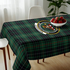 MacAuley Hunting Ancient Tartan Crest Tablecloth