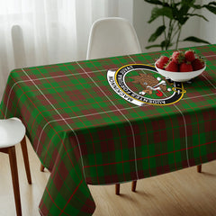 MacKinnon Hunting Modern Tartan Crest Tablecloth