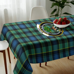Mowat Ancient Tartan Crest Tablecloth