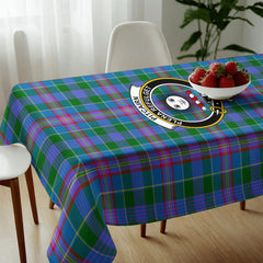 Pitcairn Hunting Tartan Crest Tablecloth