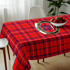 Rose Modern Tartan Crest Tablecloth