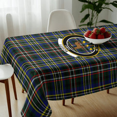 Scott Green Modern Tartan Crest Tablecloth