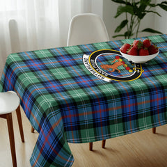 Sutherland Old Ancient Tartan Crest Tablecloth