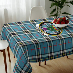 Thomson Blue Tartan Crest Tablecloth