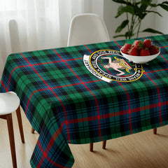Urquhart Broad Red Ancient Tartan Crest Tablecloth