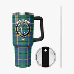 Carmichael Ancient Tartan Crest 40 oz Insulated Tumbler with Handle