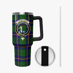 Carmichael Modern Tartan Crest 40 oz Insulated Tumbler with Handle