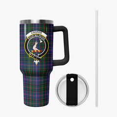 Cooper Tartan Crest 40 oz Insulated Tumbler with Handle
