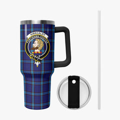 Kirkcaldy Tartan Crest 40 oz Insulated Tumbler with Handle